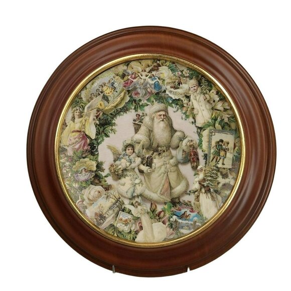 Grandfather Frost Santa Framed Plate Christmas Hamilton Collection‎ 1993 Vintage - Picture 1 of 11
